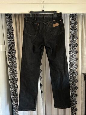 Black Straight-Leg Wrangler Jeans